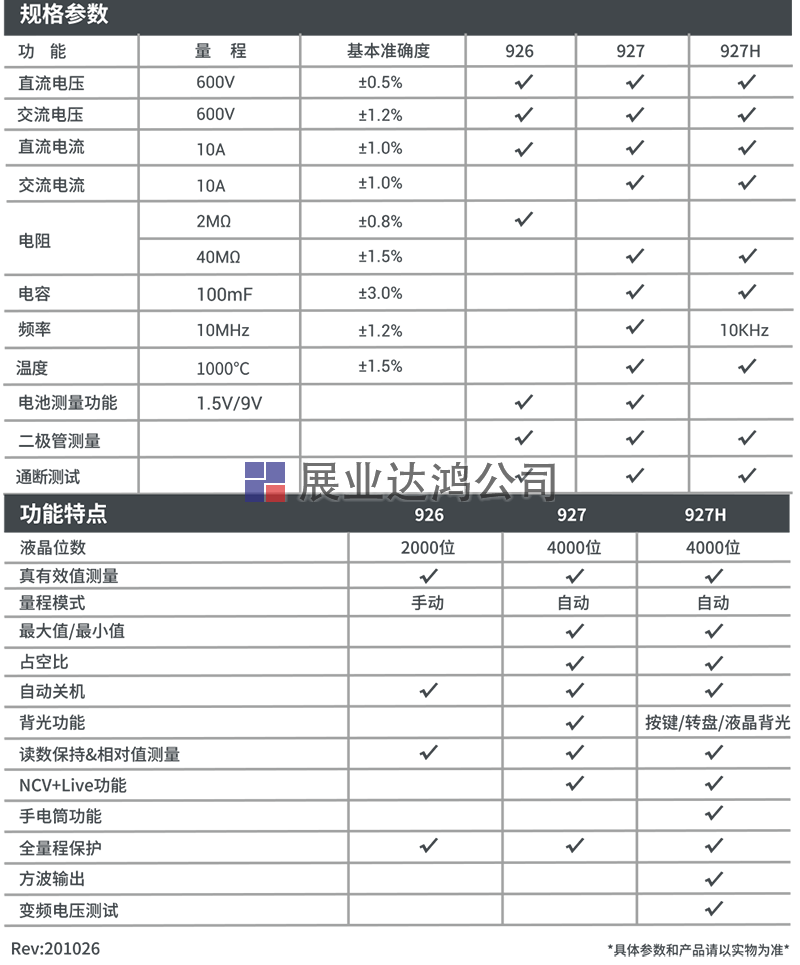 DT-926自動量程真有效值數(shù)字萬用表